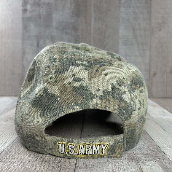 US Army Hat Official Military Cap Baseball Hat Camouflage Green Adjustable OSFM - Picture 5 of 8